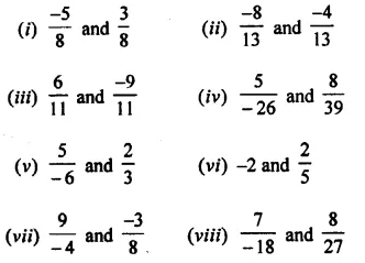 Selina Concise Mathematics Class 8 ICSE Solutions Chapter 1 Rational Numbers EX 1A 1