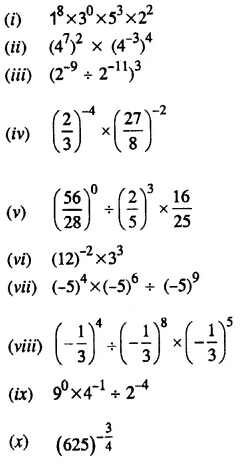 Selina Concise Mathematics Class 8 ICSE Solutions Chapter 2 Exponents (Powers) EX 2B 8