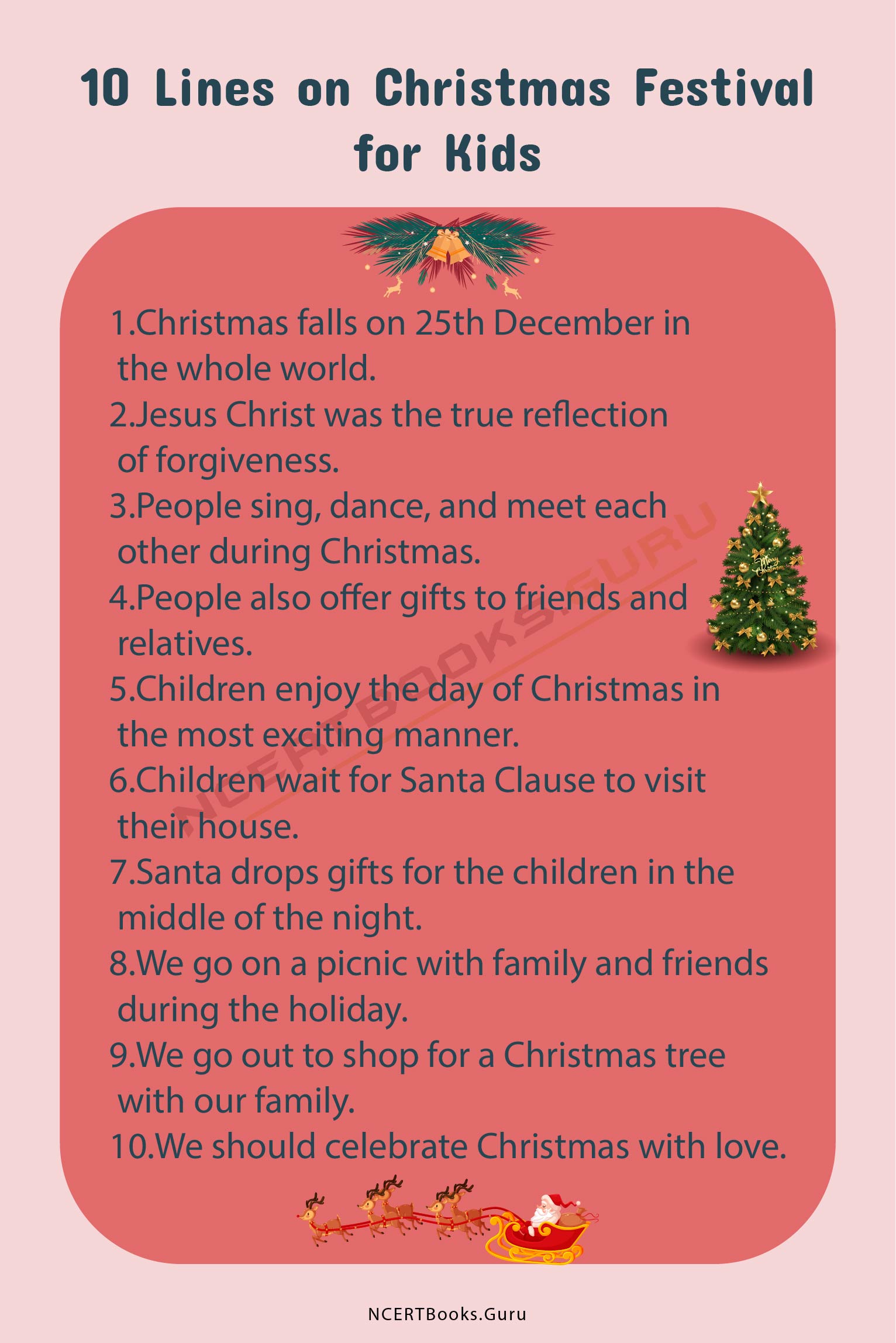 10 Lines on Christmas Festival 1