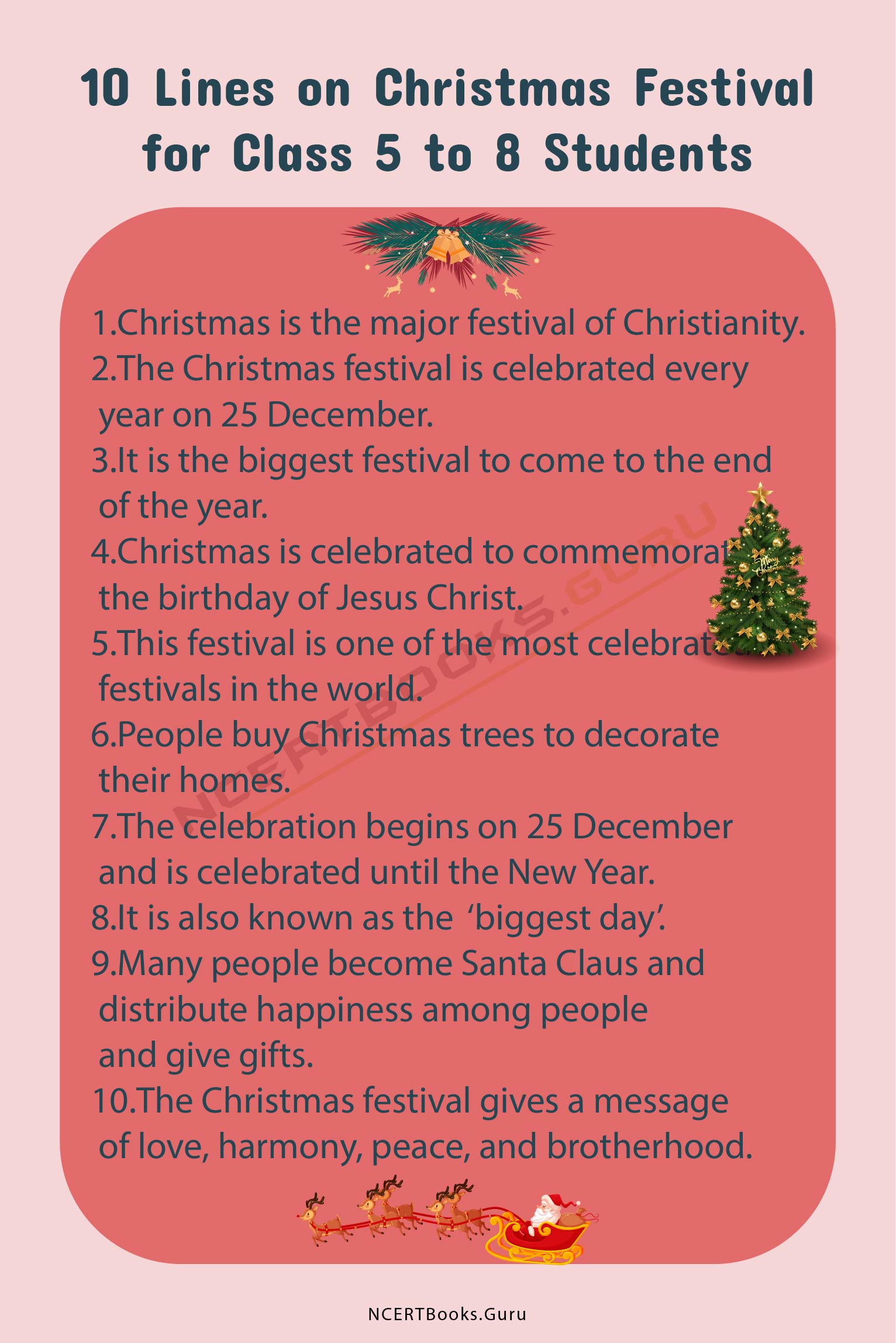 10 Lines on Christmas Festival 2