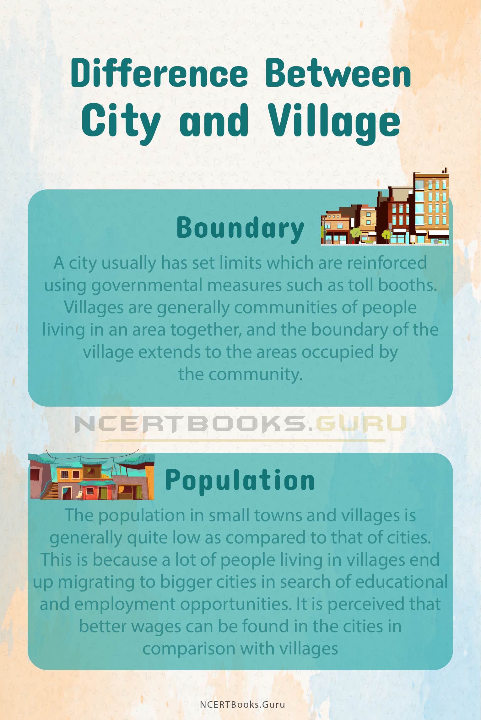 compare and contrast essay between city and village