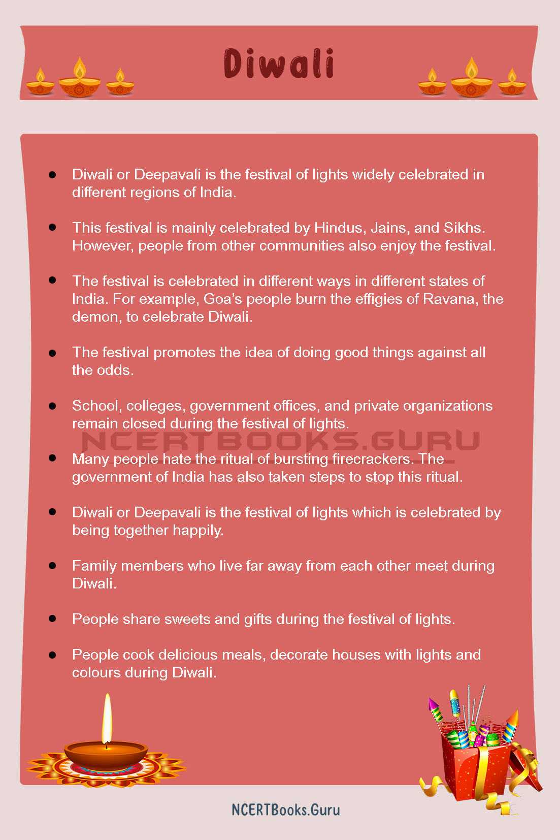 essay on diwali class 5