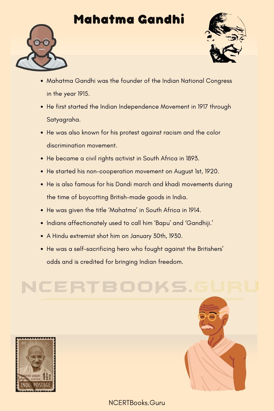 10 Lines on Mahatma Gandhi 2