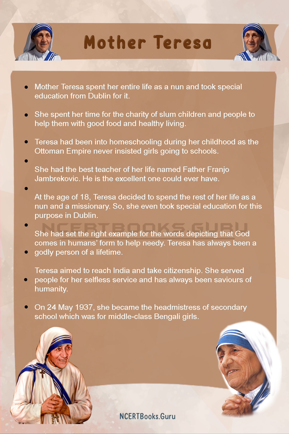 10 Lines on Mother Teresa 2