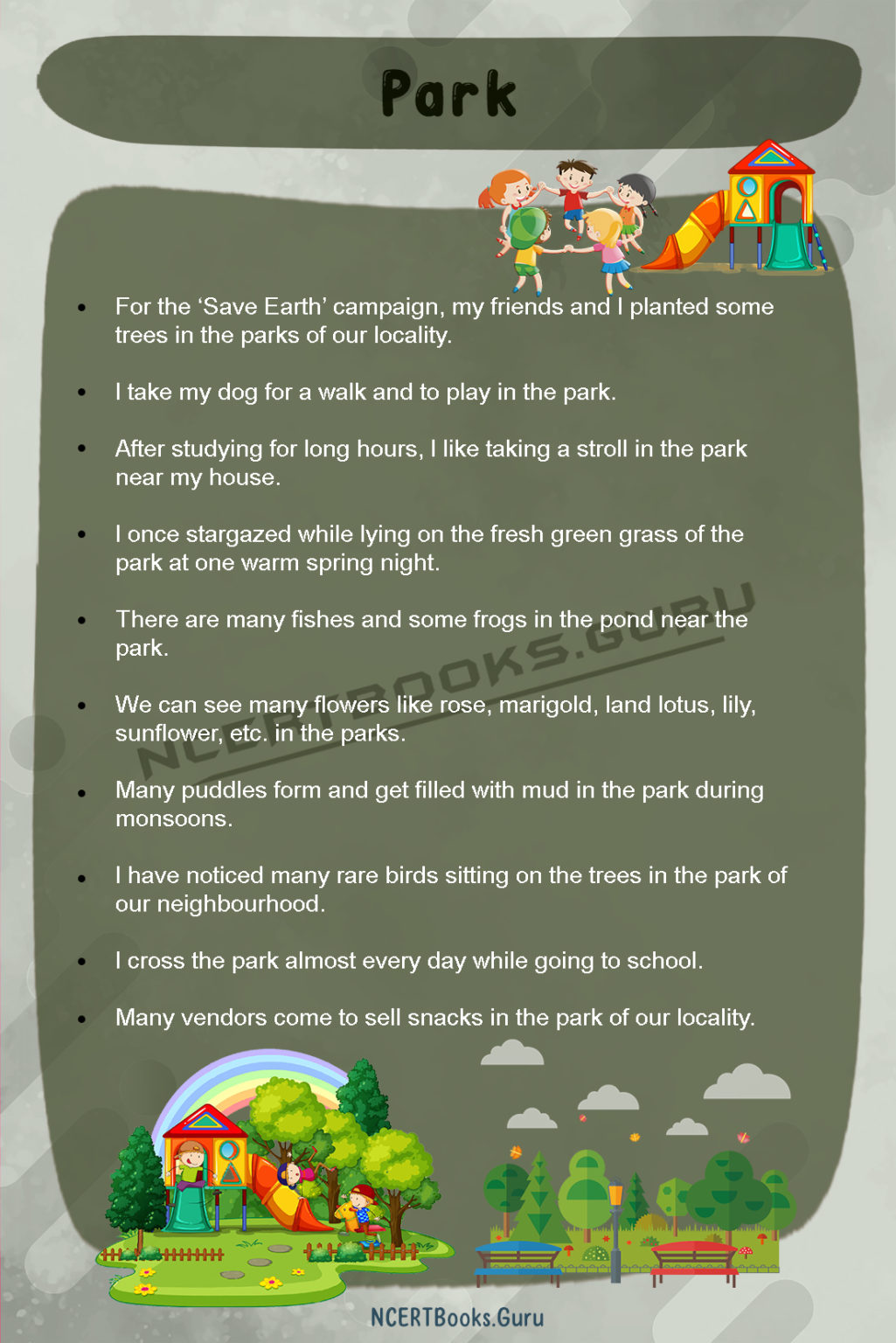 10 Lines on Park for Students and Children in English - NCERT Books