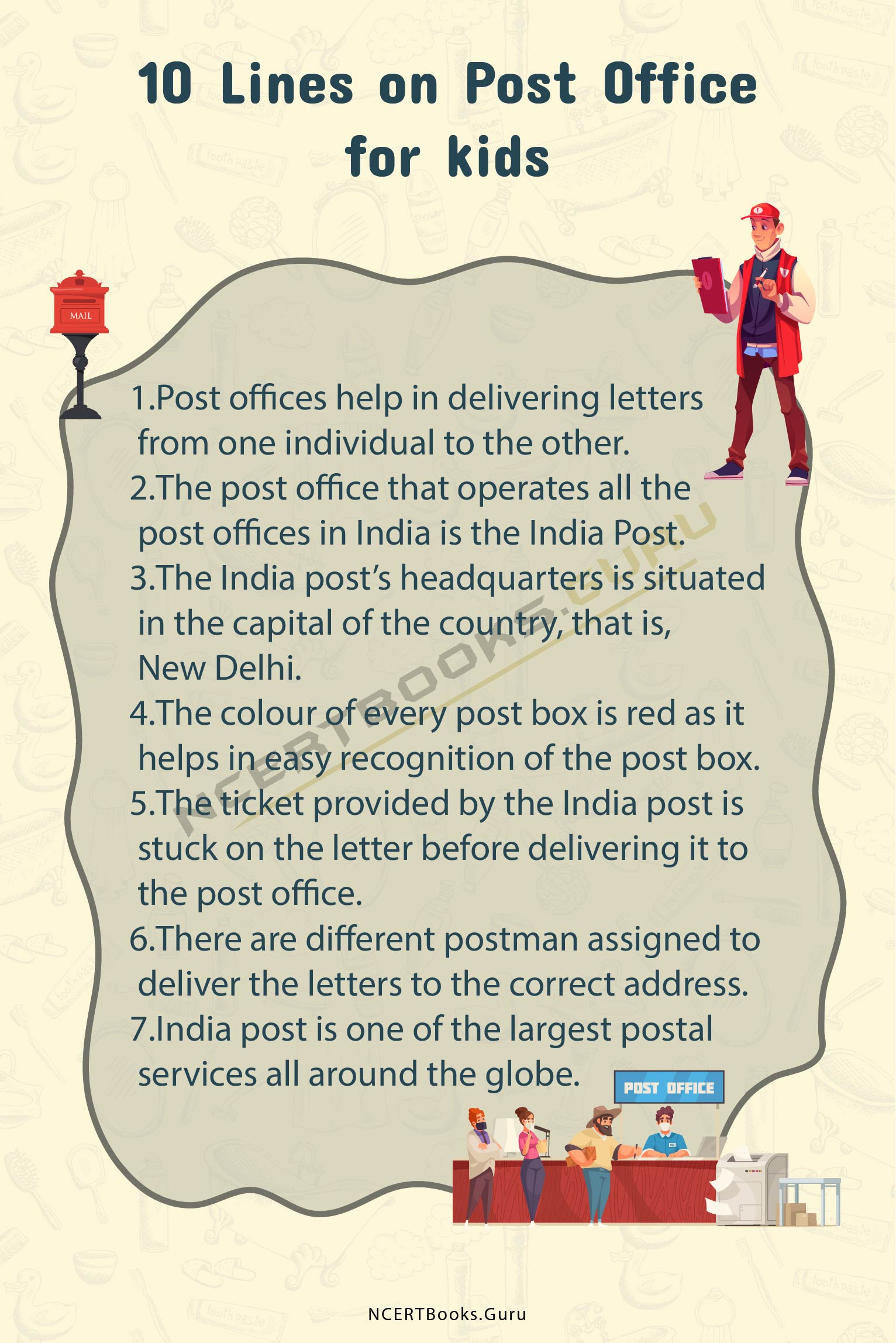 10 Lines on Post Office 1