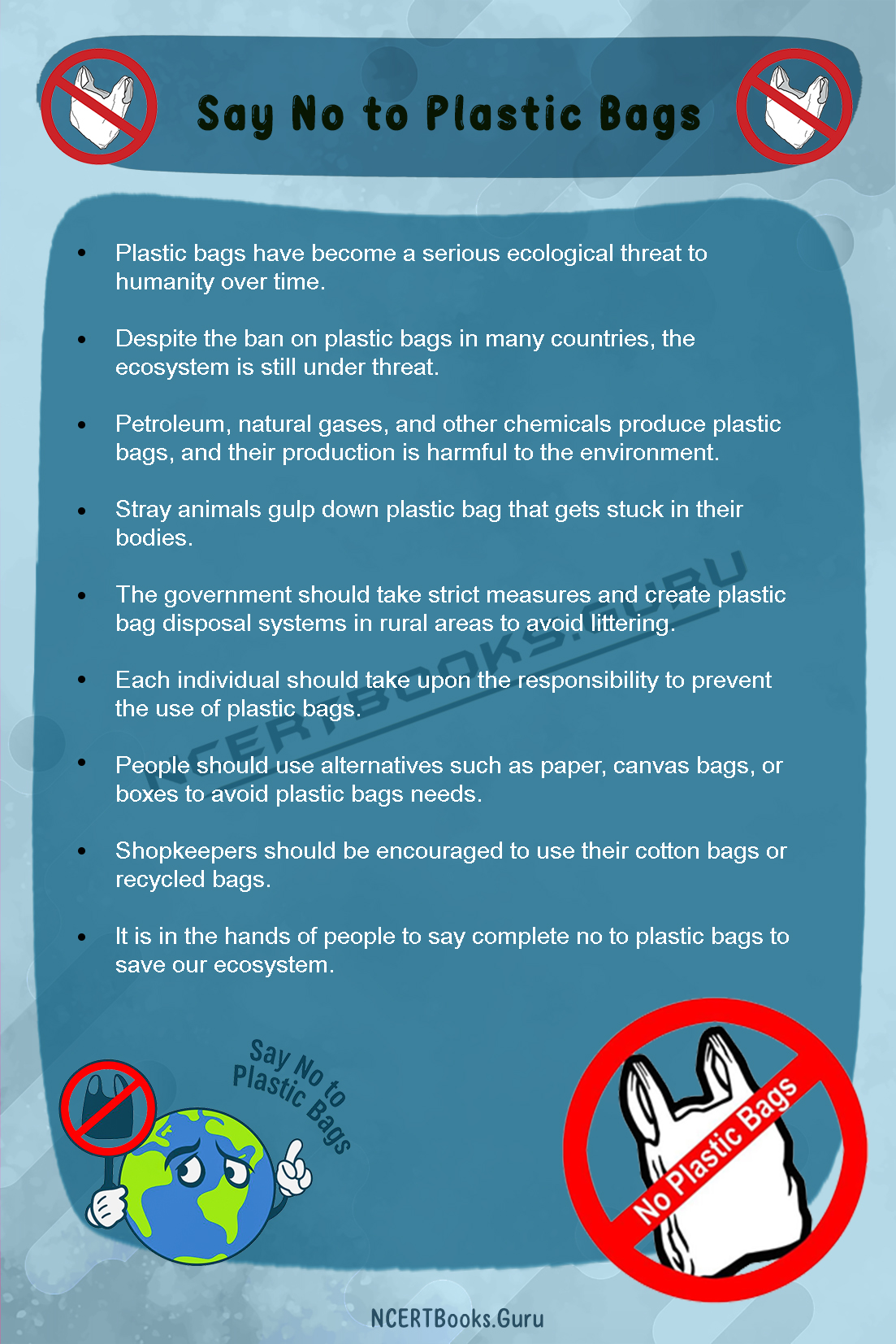 10 Lines on Say No to Plastic Bags 2