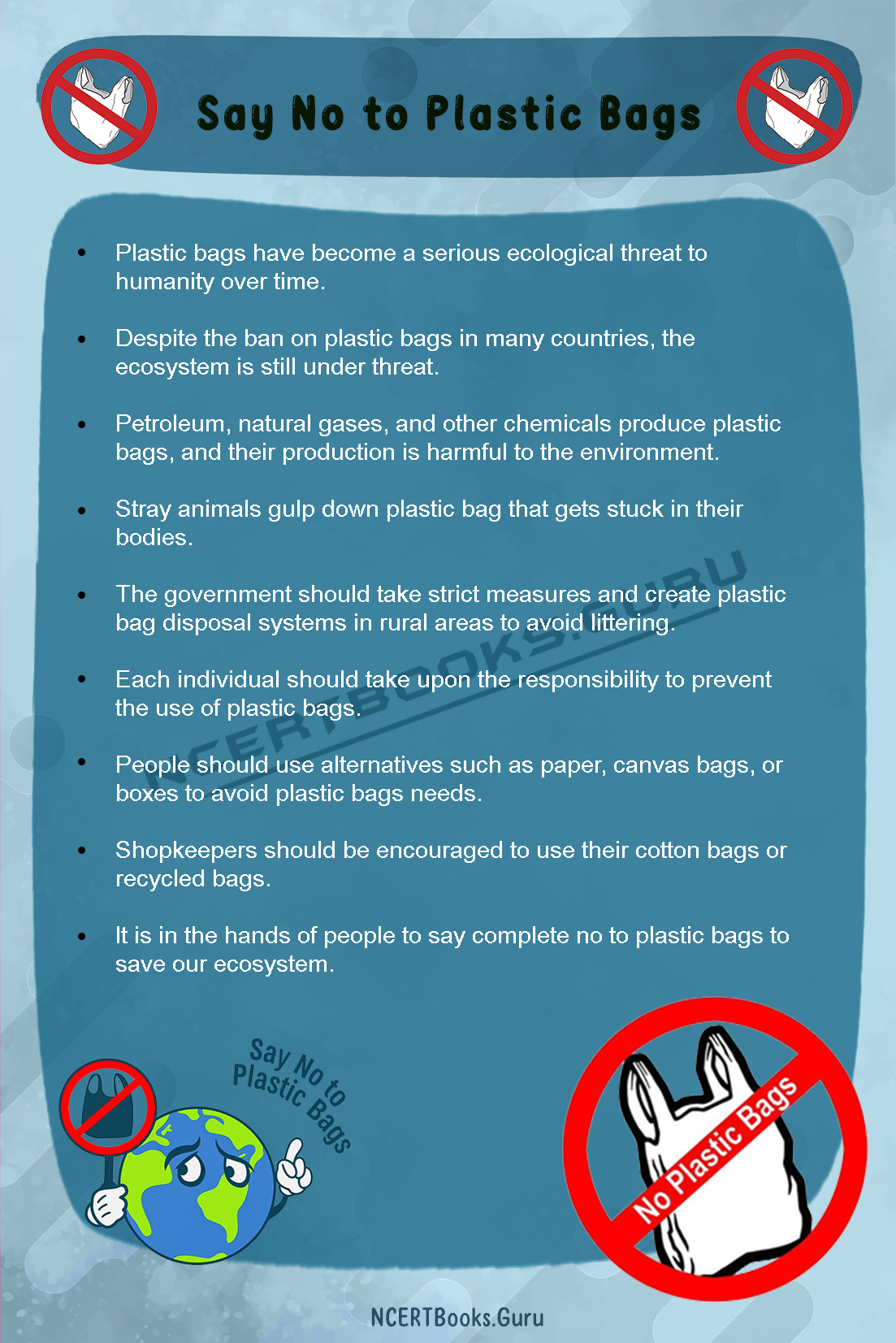 10 Lines on Say No to Plastic Bags for Students and Children in English ...