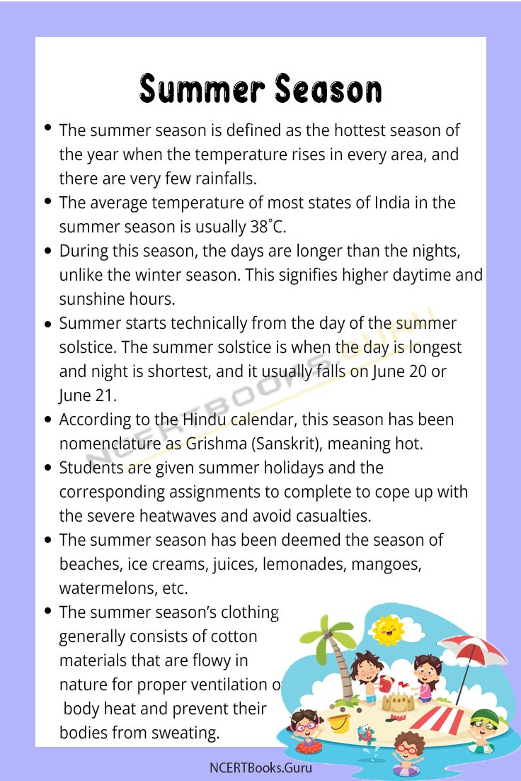 10 Lines on Summer Season 1