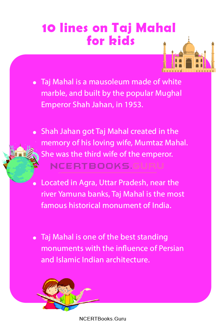 10 Lines on Taj Mahal 1