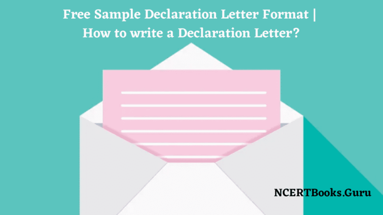 Declaration Letter Format, Samples | How to write a Letter of Declaration?