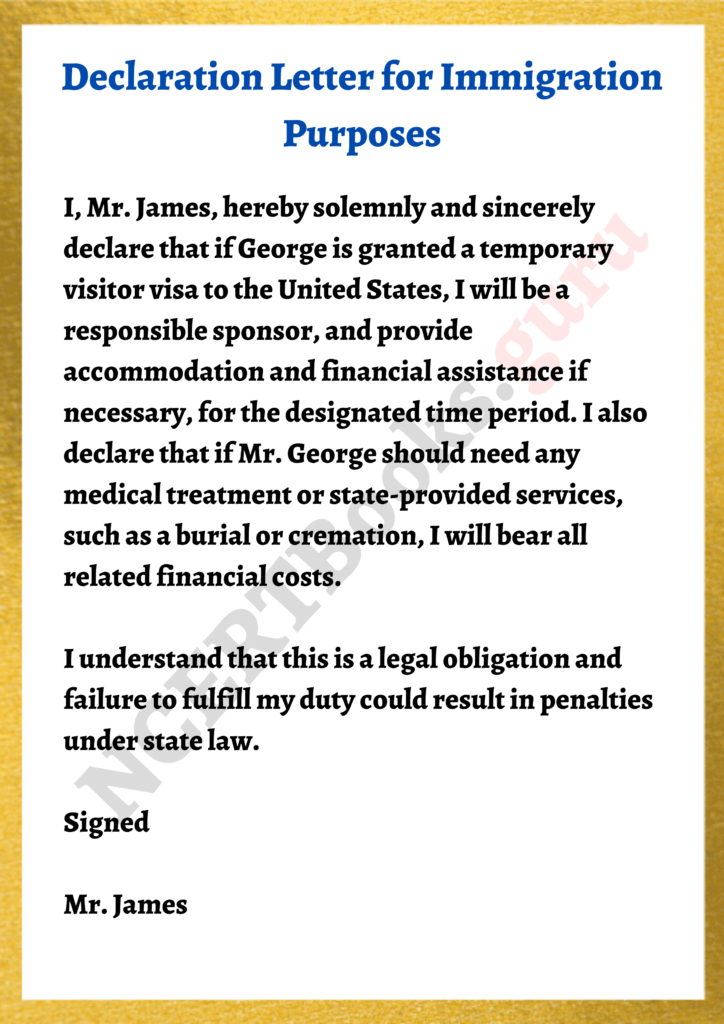 Declaration Letter Format, Samples How to write a Letter of Declaration?