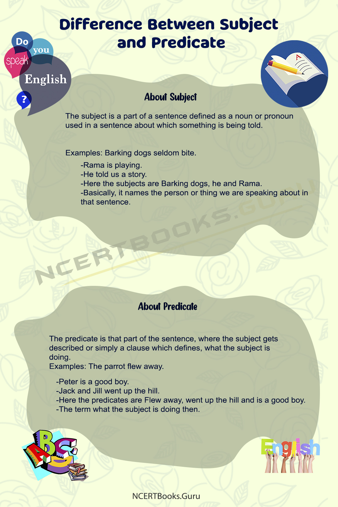 Difference Between Subject and Predicate 1