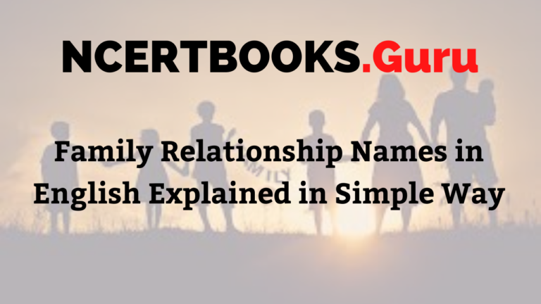 Relations In English Family Relationships In English | Family Relationship Names in English ...