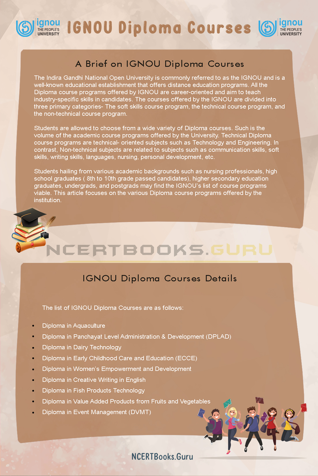IGNOU Diploma Courses Details