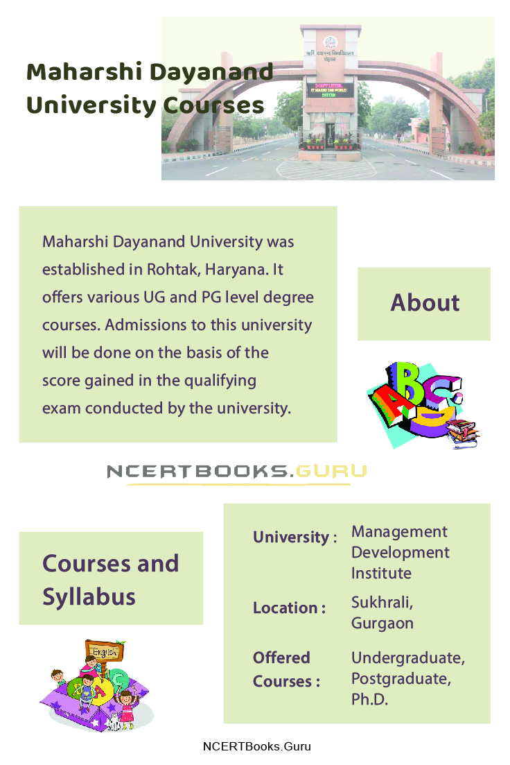 Maharshi Dayanand University Courses And Syllabus