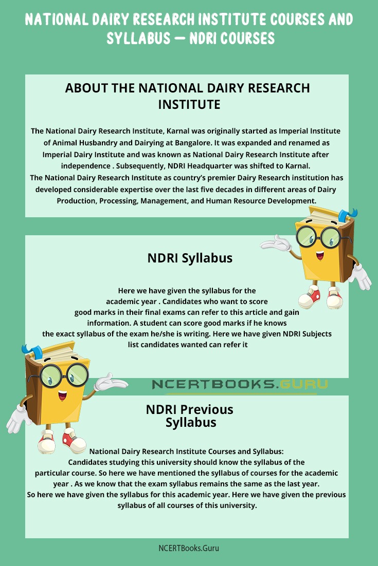 National Dairy Research Institute Courses