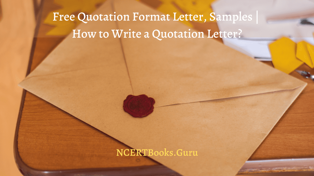 Quotation Format Letter