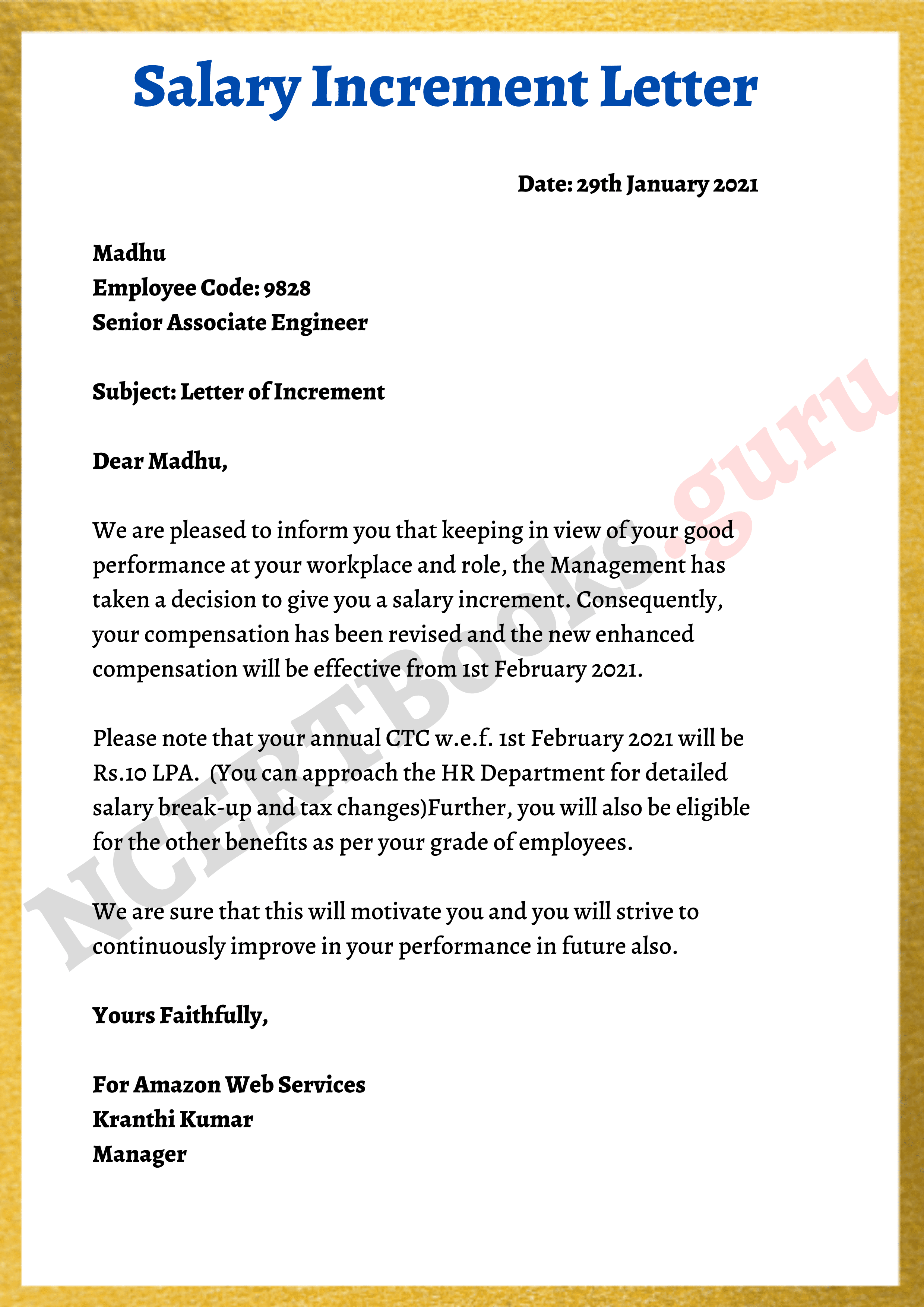 Salary Increment Letter