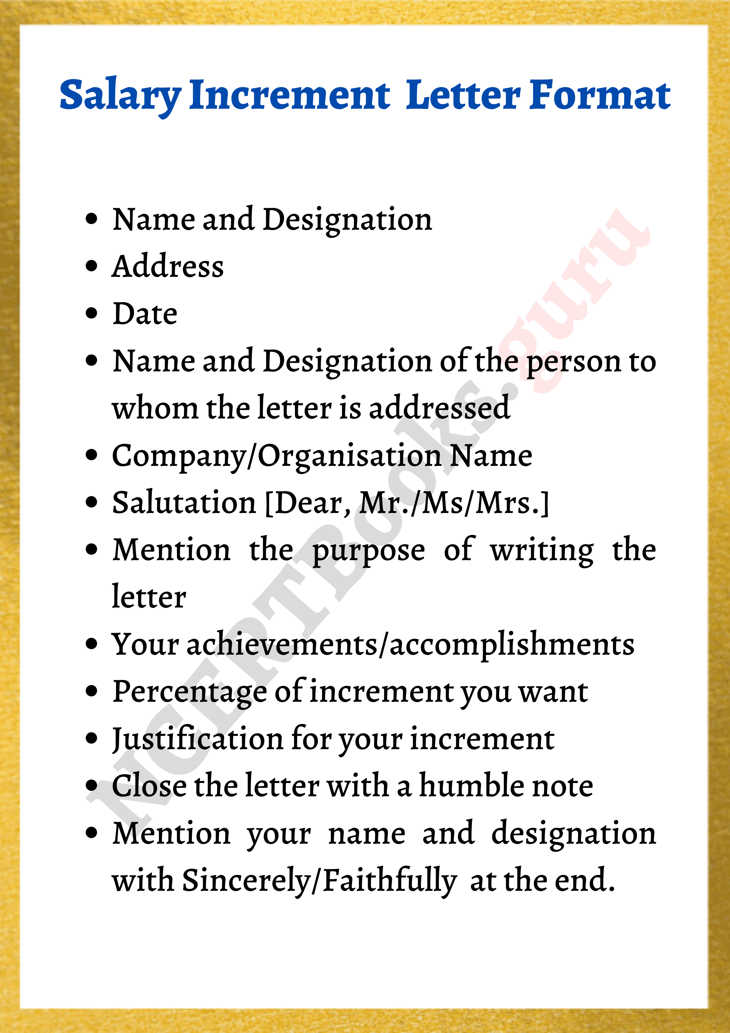 Salary Increment Letter Format