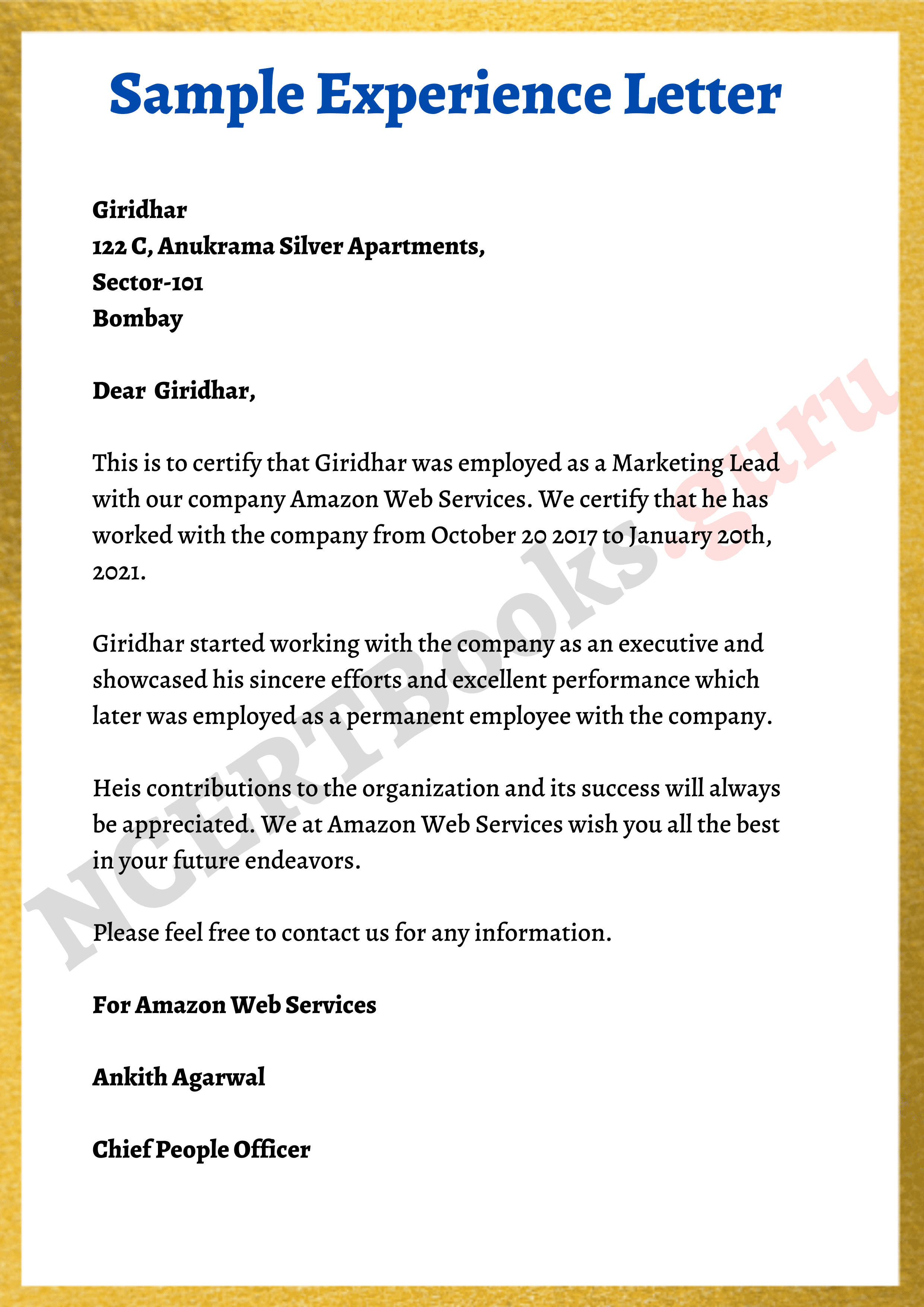 work experience letter template from employer