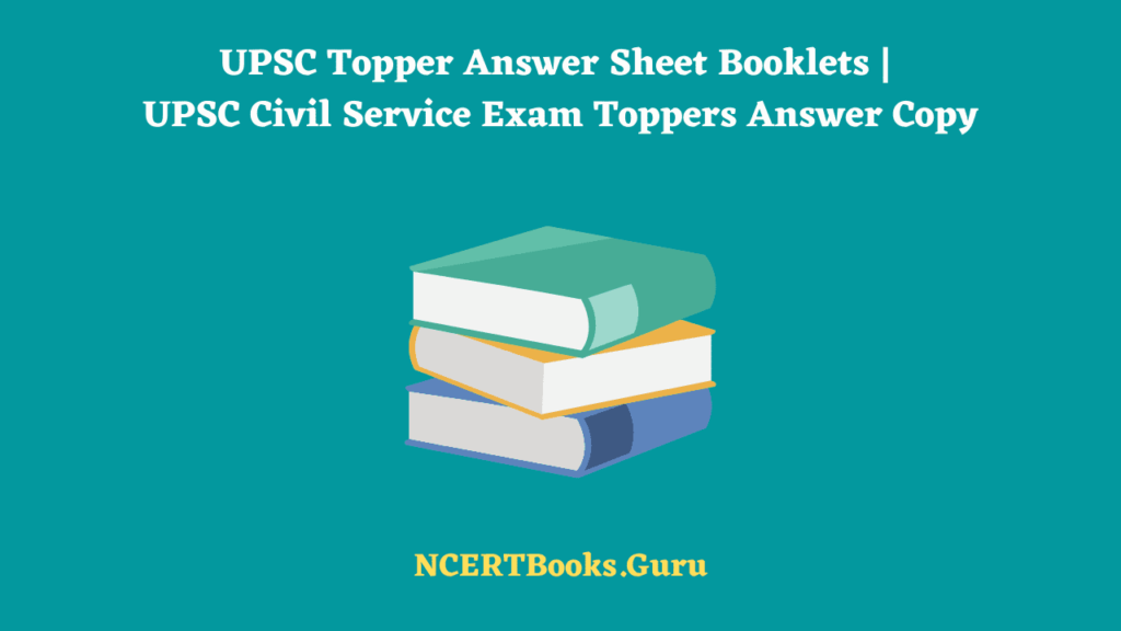 UPSC Topper Answer Sheet Booklets