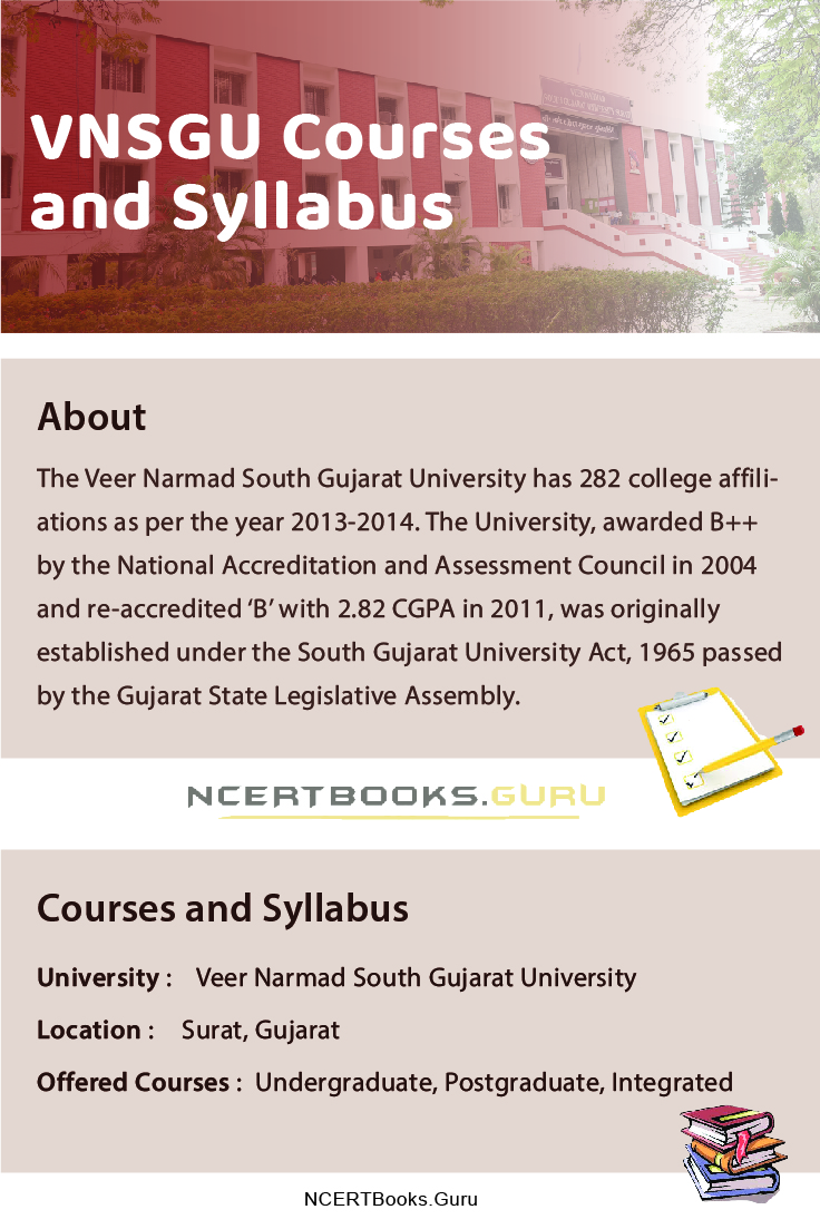 VNSGU Courses and Syllabus
