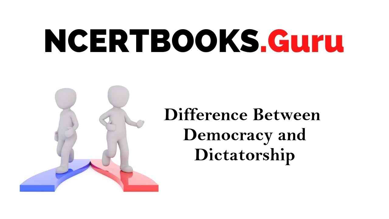 Difference Between Democracy and Dictatorship