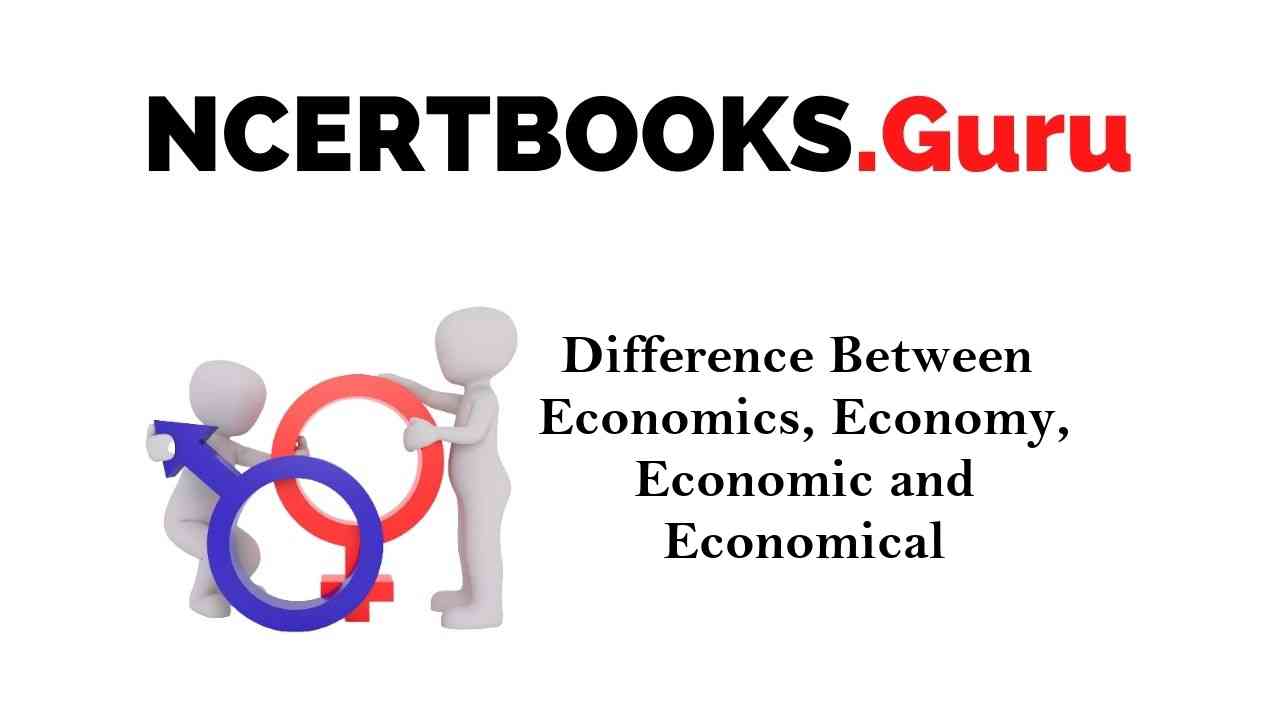Difference between Economics, Economy, Economic and Economical