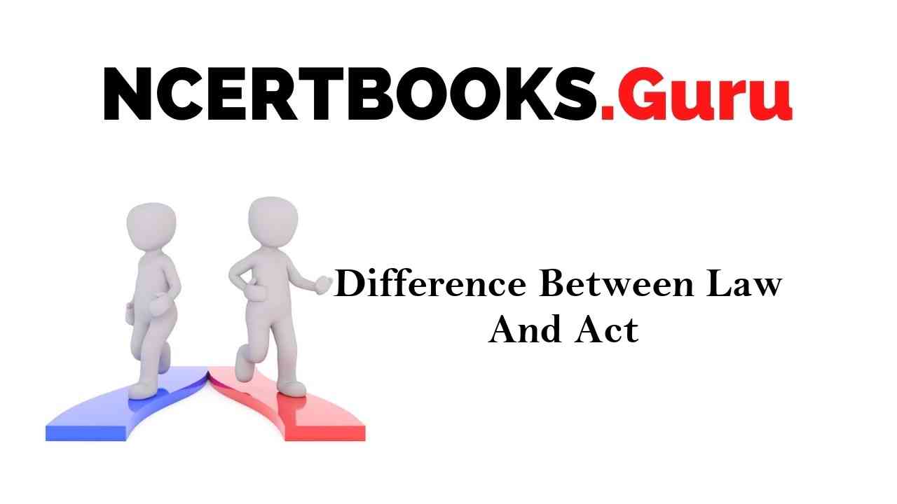 Difference Between Law and Act