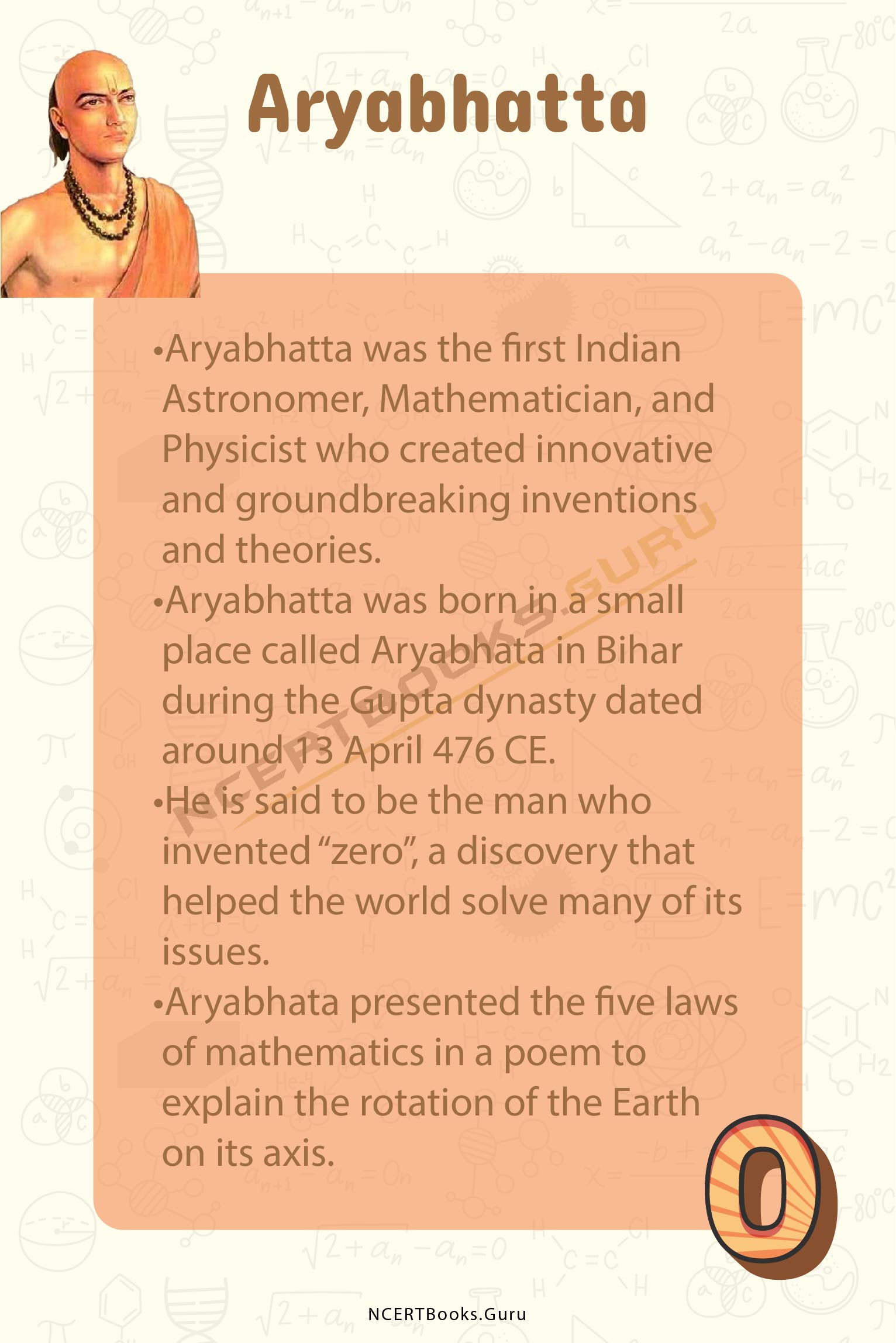 biography of aryabhatta in 500 words