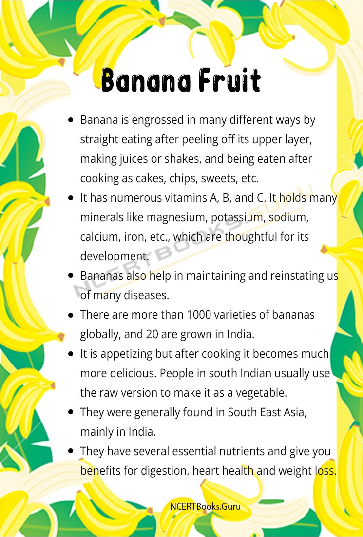 10 Lines on Banana Fruit 1