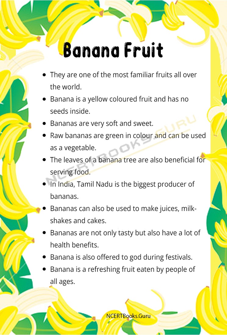 10 Lines on Banana Fruit 2