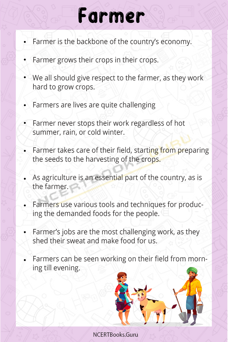 essay 5 sentences about farmer