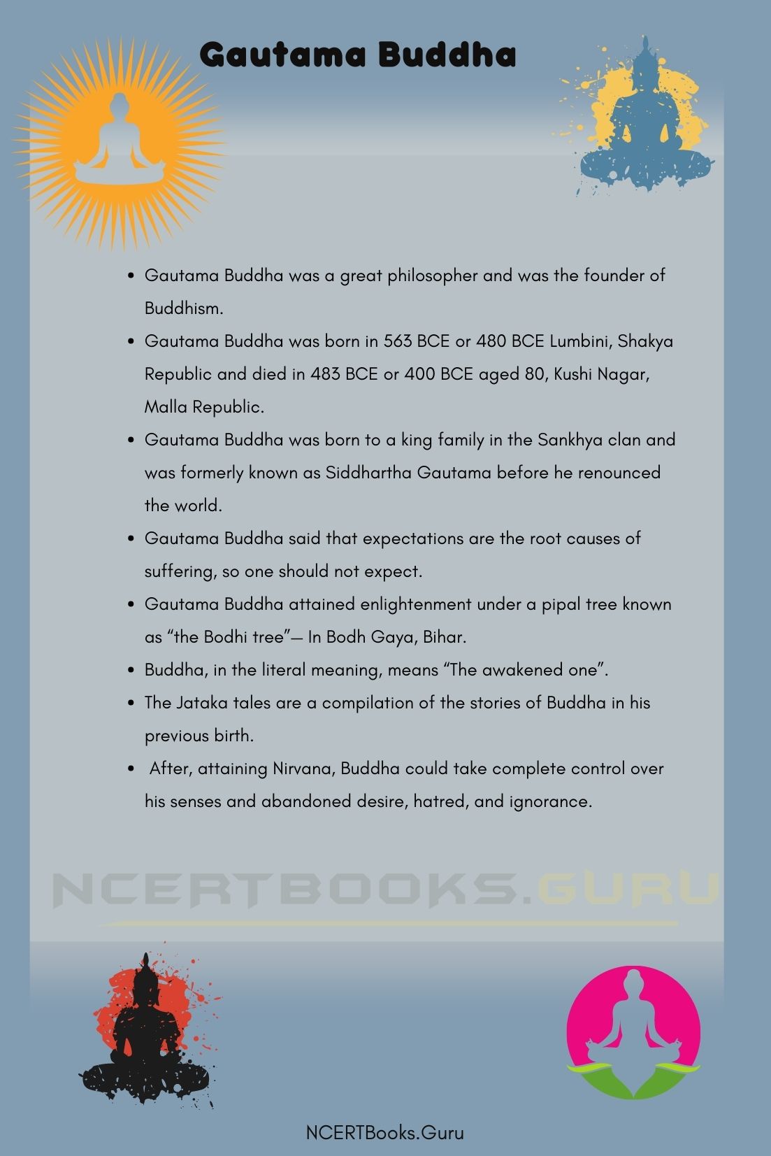 10 Lines on Gautama Buddha 2