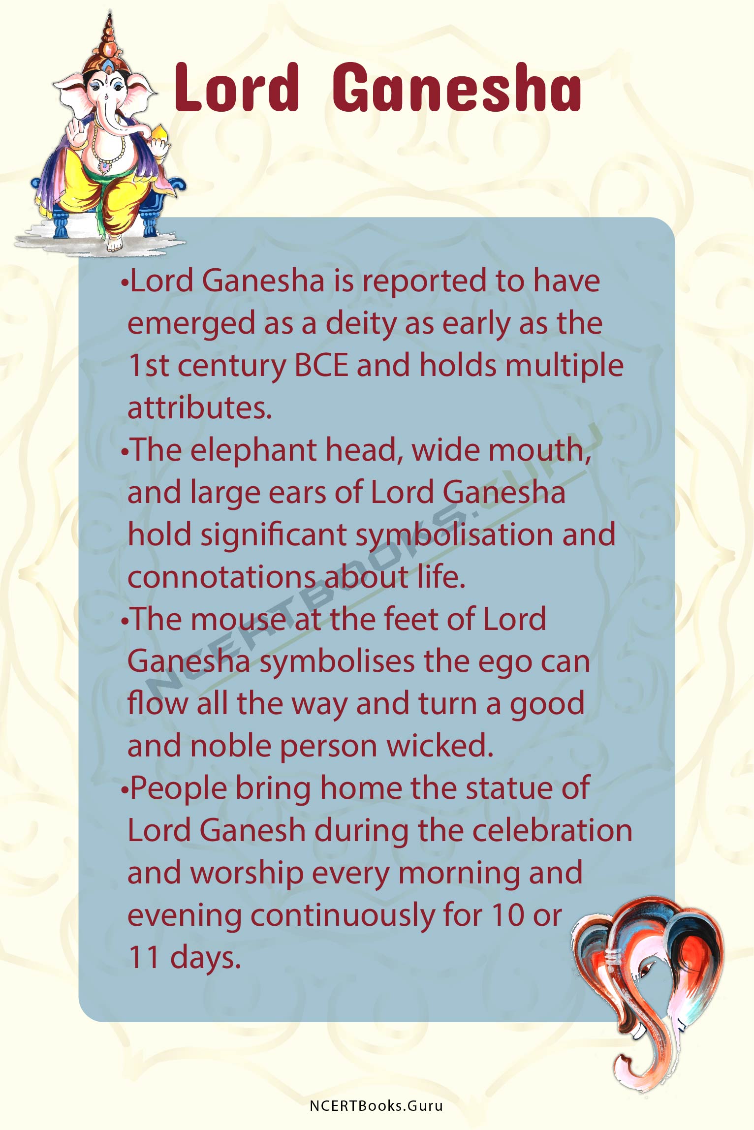 10 Lines on Lord Ganesha for Students and Children in English - NCERT Books 10 Lines on Lord Ganesha for Students and Children in English - NCERT Books