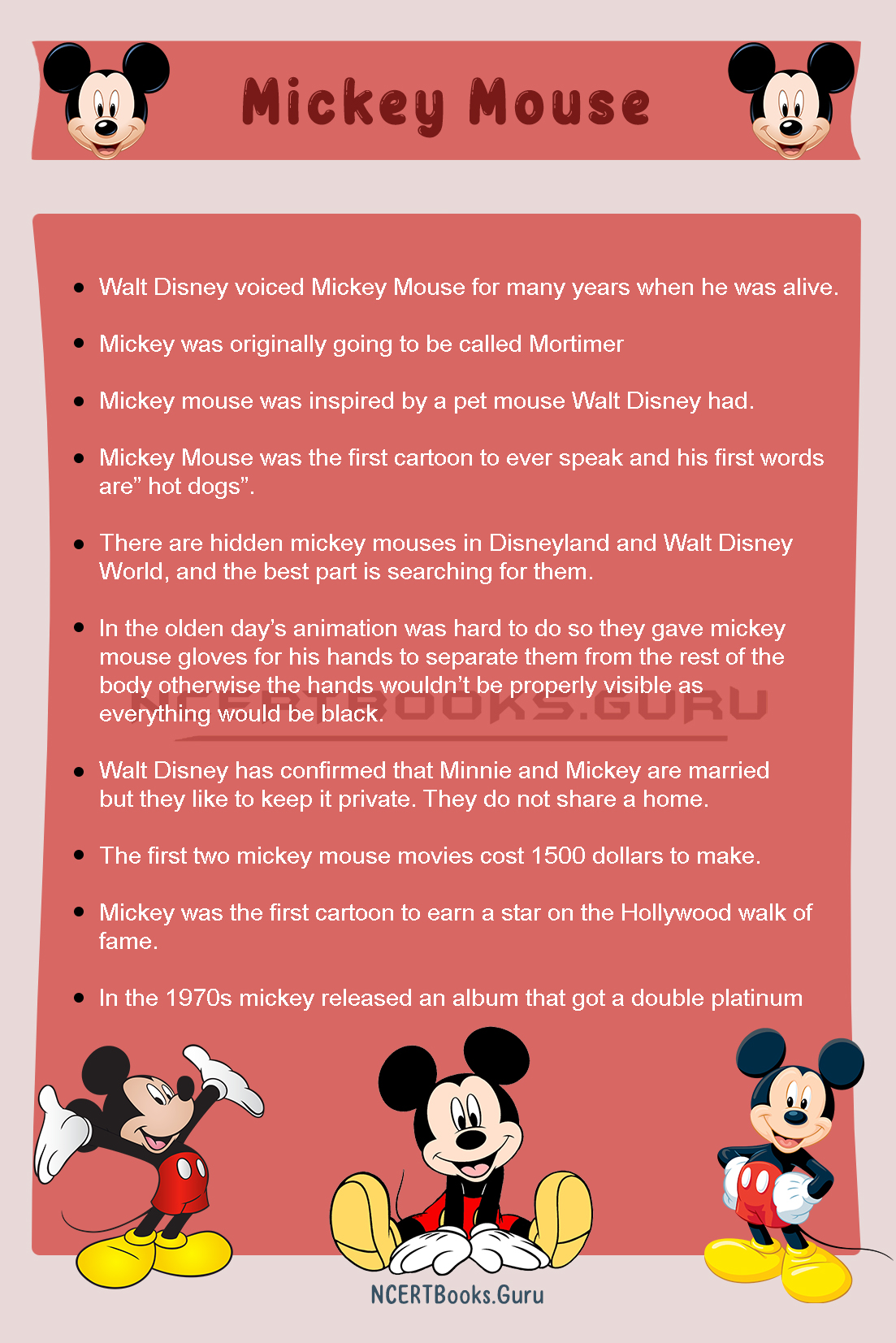 10 Lines on Mickey Mouse 1