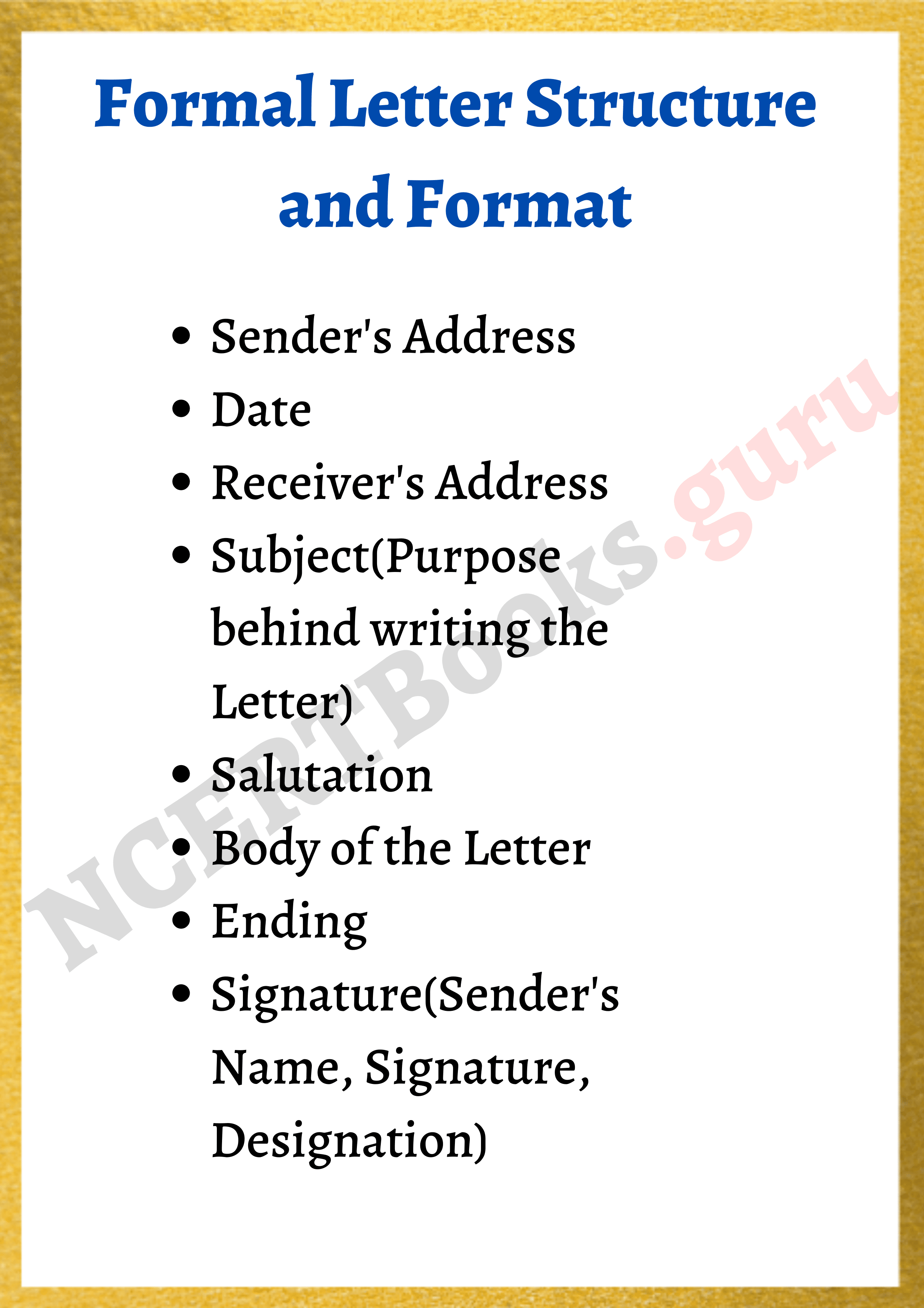 Formal Letter Format