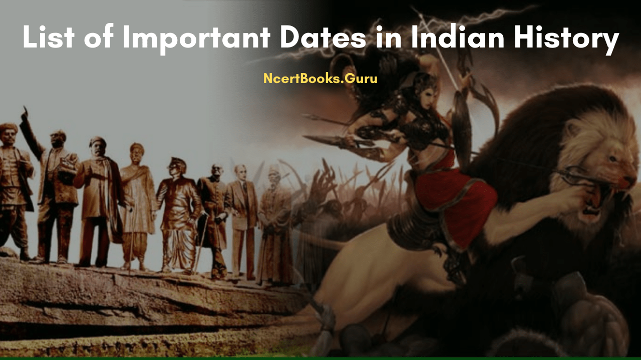 important dates in indian history