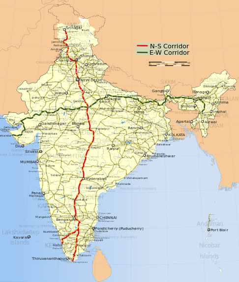 longest national highway nh44 route map image