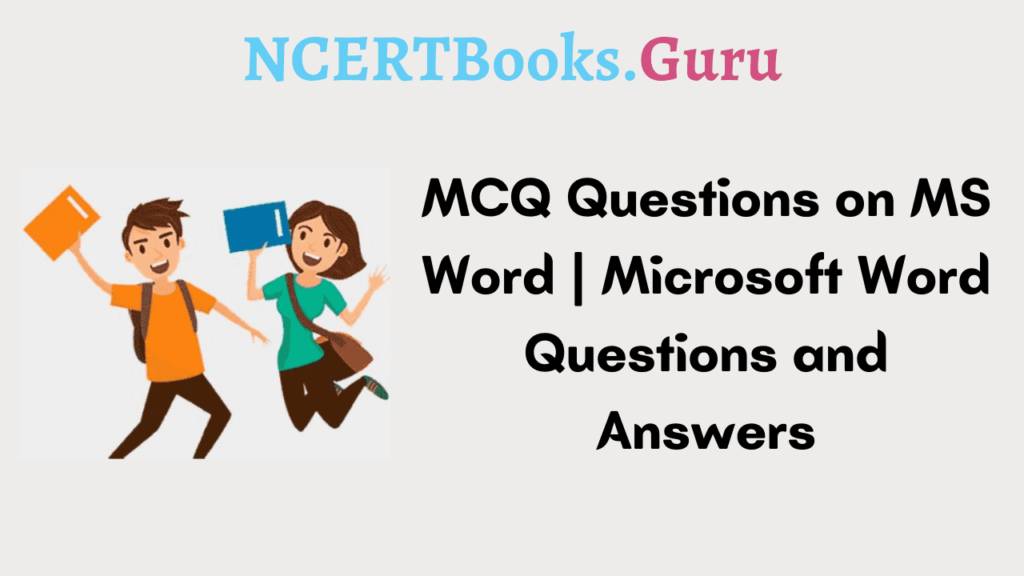 MCQ Questions on MS Word