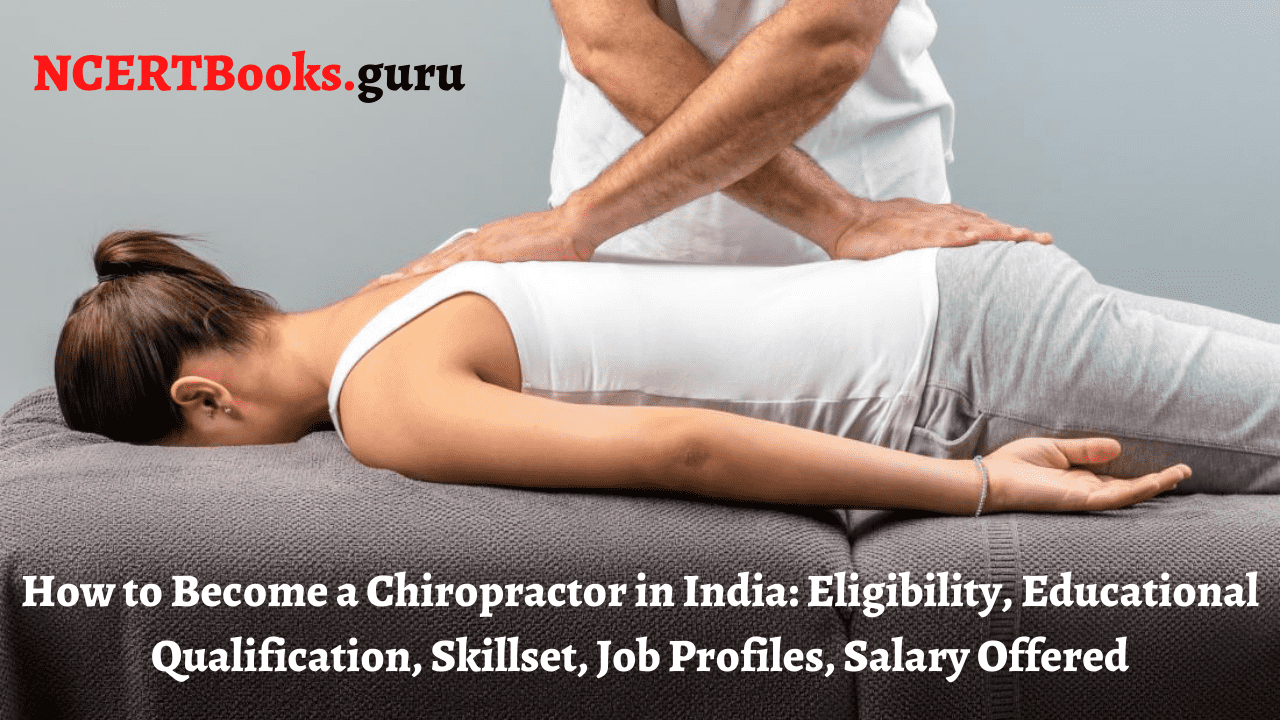 How to Become a Chiropractor in India