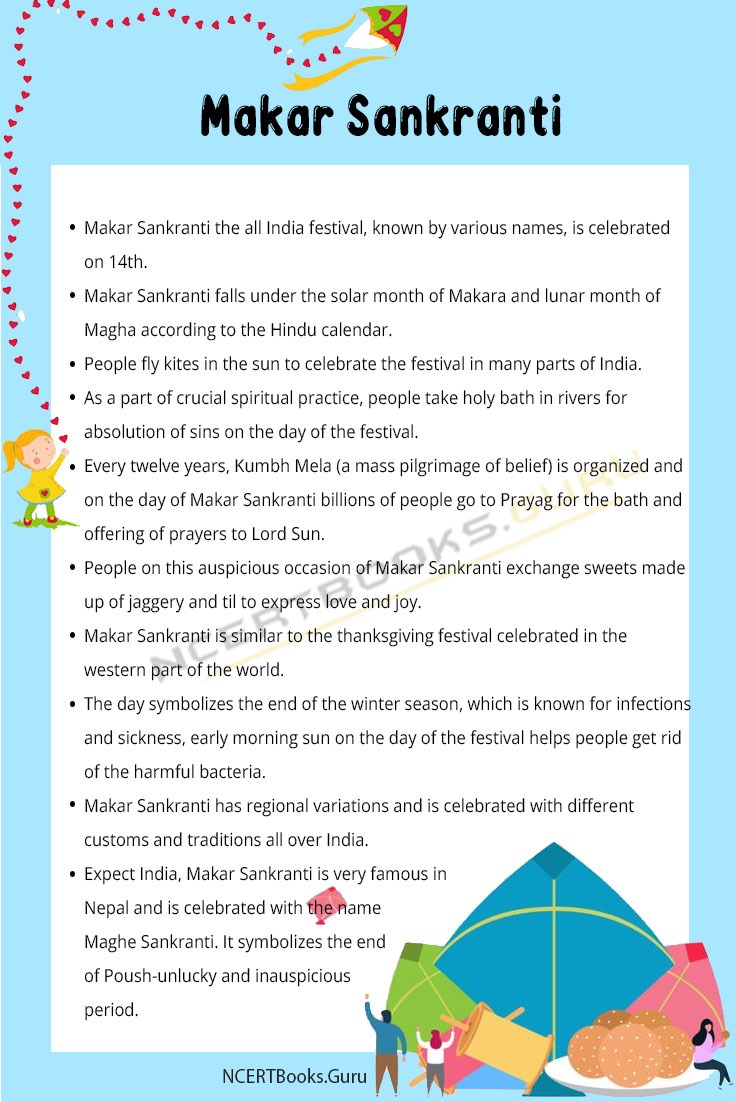 10 lines school essay on makar sankranti in english