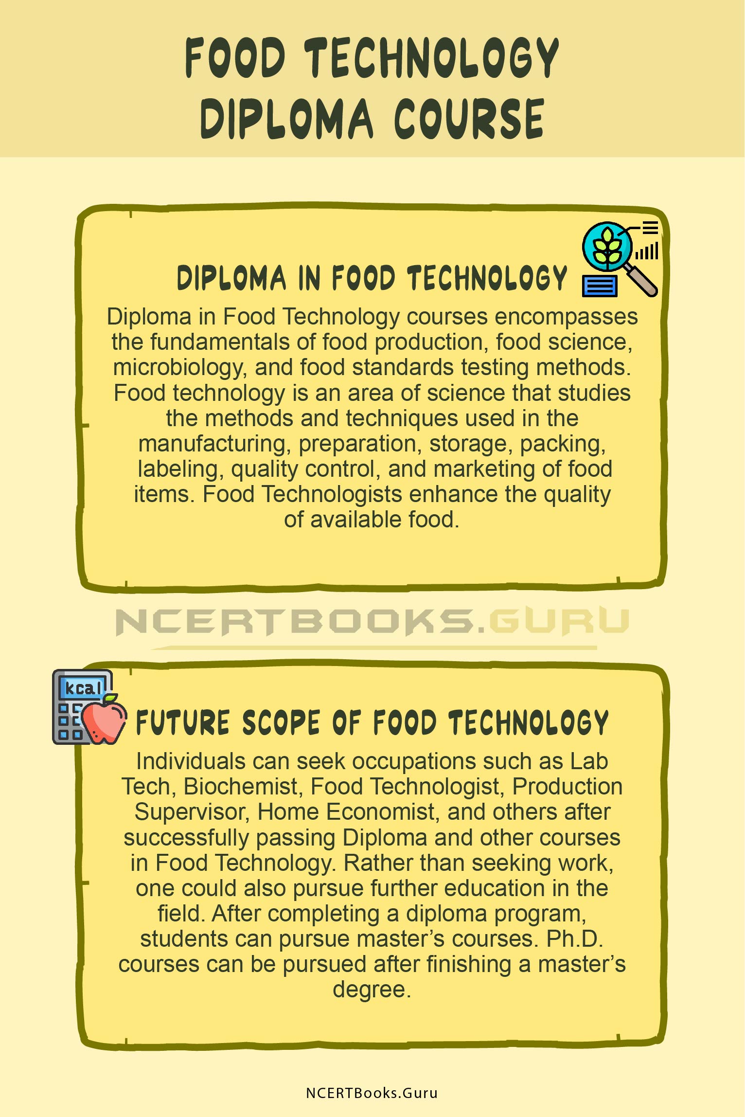 Food Technology Diploma Course Details