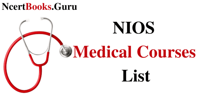 NIOS Medical Courses List NIOS Medical Certificate Courses 2022