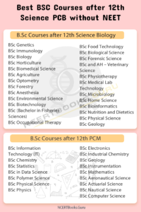 Top 10 B Sc Courses after 12th Science Biology PCM Bsc courses list pdf Top 10 B Sc Courses after 12th Science Biology PCM Bsc courses list pdf