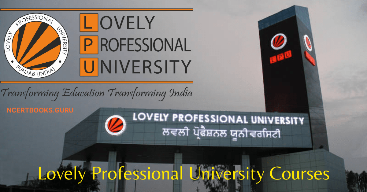 Lovely Professional University Courses