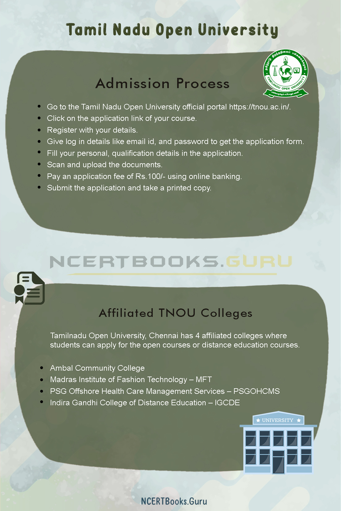 Tamil Nadu Open University Courses 2