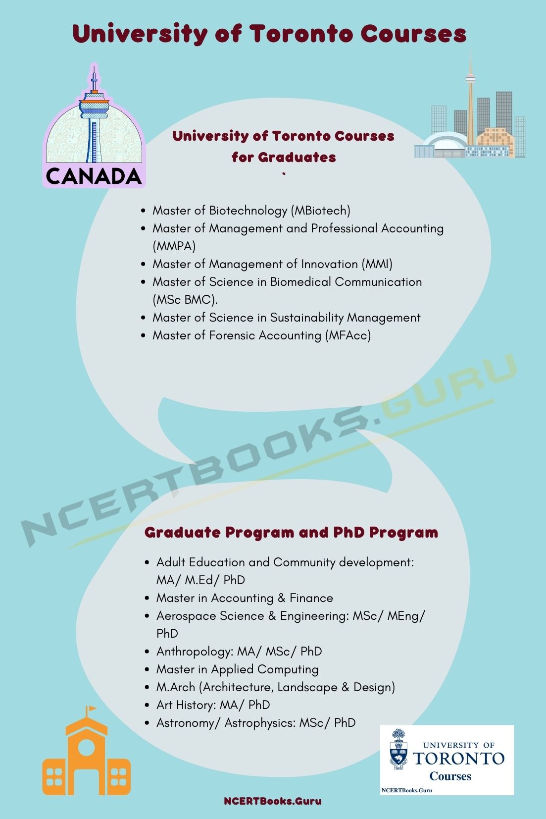 university of toronto phd courses