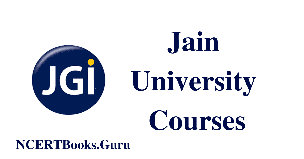 Jain University Courses